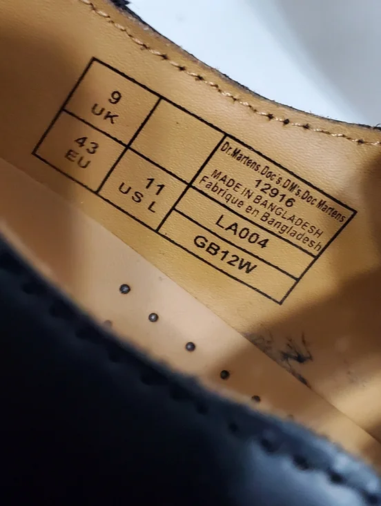 Dr. Martens Mary Jane Double Buckle 12916 Black Smooth Leather Womens 11 - Picture 7 of 9